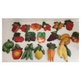 Chalk-ware fruit & vegetables, vintage