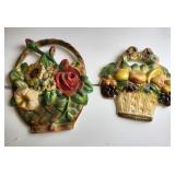 Chalk - ware Basket Wall Hangings