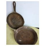 Cast Iron Skillets, one broken handle