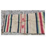 Navajo style runner, fringe worn