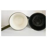 Enamel / Porcelain covered Pots (2)