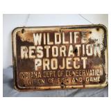 Sign, Indiana Dept. of Conservation