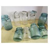 Canning Jars, glass top, wire bales