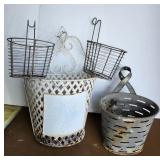 Metal Flower baskets, hanging