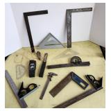 Carpenter squares, levels, combo squares