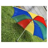 Multi colored golf umbrella