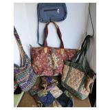 Purses, shopping bags, cloth