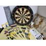 Dart Board, Darts, Score Board & Chalk