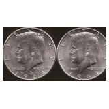 Silver Kennedy Half Dollars 1964 NMMs
