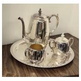 Silver Plated Tea Set, Rogers