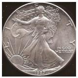 Silver Walking Liberty 1987 1 OZ
