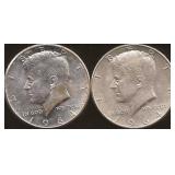 Silver Kennedy Half Dollars (2)
