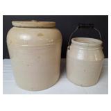 2 Stoneware Crocks, Antique