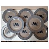 8 Rowe Pottery Works Salt-Glazed Dinner Plates