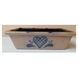 Rowe Pottery Works Loaf Pan w/Heart Design