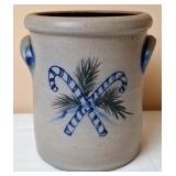 Rowe Pottery Works Christmas Candy Canes Crock