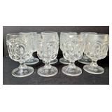 8 L.E. Smith Moon & Stars Footed Goblets
