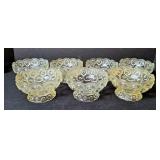 7 L.E. Smith Moon & Stars Footed Sherbet/Dessert