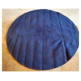 Dark Blue Round Braided Rug