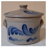 Rowe Pottery Works Stoneware Crock w/Lid