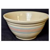 McCoy ? Pink & Blue Band Mixing Bowl No. 12