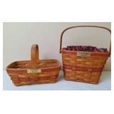 2 Longaberger Christmas Collection Baskets