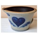 Rowe Pottery Works Batter Bowl w/Heart Design