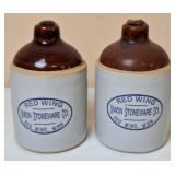 2 Red Wing Stoneware Souvenir Crock Jugs