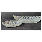 L. E. Smith Moon & Stars Relish Boat & Oval Relish