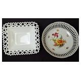 Westmoreland Doric Lace Square Bowl & China Bowl