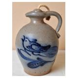 Rowe Pottery Works Stoneware Oil Lamp