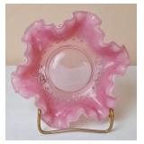 Fenton Cranberry Opalescent Hobnail Bowl