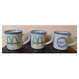 Red Wing Stoneware Pottery Mugs (3)