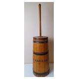 Antique 4-Gallon Wooden Butter Churn w/Dasher