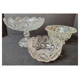 L. E. Smith Moon & Stars Clear Glass