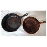 2 Lodge Cast Iron Skillets
