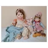 Danbury Mint & Hamilton Collection Porcelain Dolls