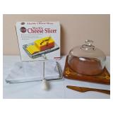 Cheese Cloche & Marble Cheese Slicer