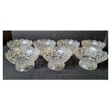 7 L.E. Smith Moon & Stars Sherbet/Dessert Bowls