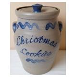 Rowe Pottery Works Cookie Jar Crock w/Lid
