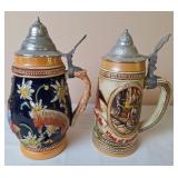 Budweiser Lidded Stein & Damaged Stein