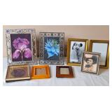 Picture Frames and 2 Digital Flower Prints