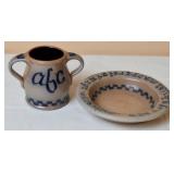 Rowe Pottery Works ABC Baby Bowl & Mug