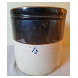 4-Gallon Crock, Brown Over Cream