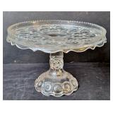 L.E. Smith Moon & Stars Pedestal Cake Plate