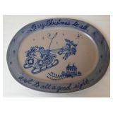 Rowe Pottery Works Christmas Platter