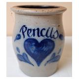 Rowe Pottery Works Stoneware Pencil Crock