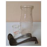 Half Pint Milk Bottle & People