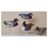 4 Duck Decoy Figurines