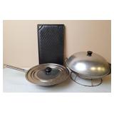 Lodge Cast Iron Grill/Griddle and Wok